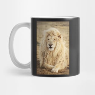 White wild Lion Mug